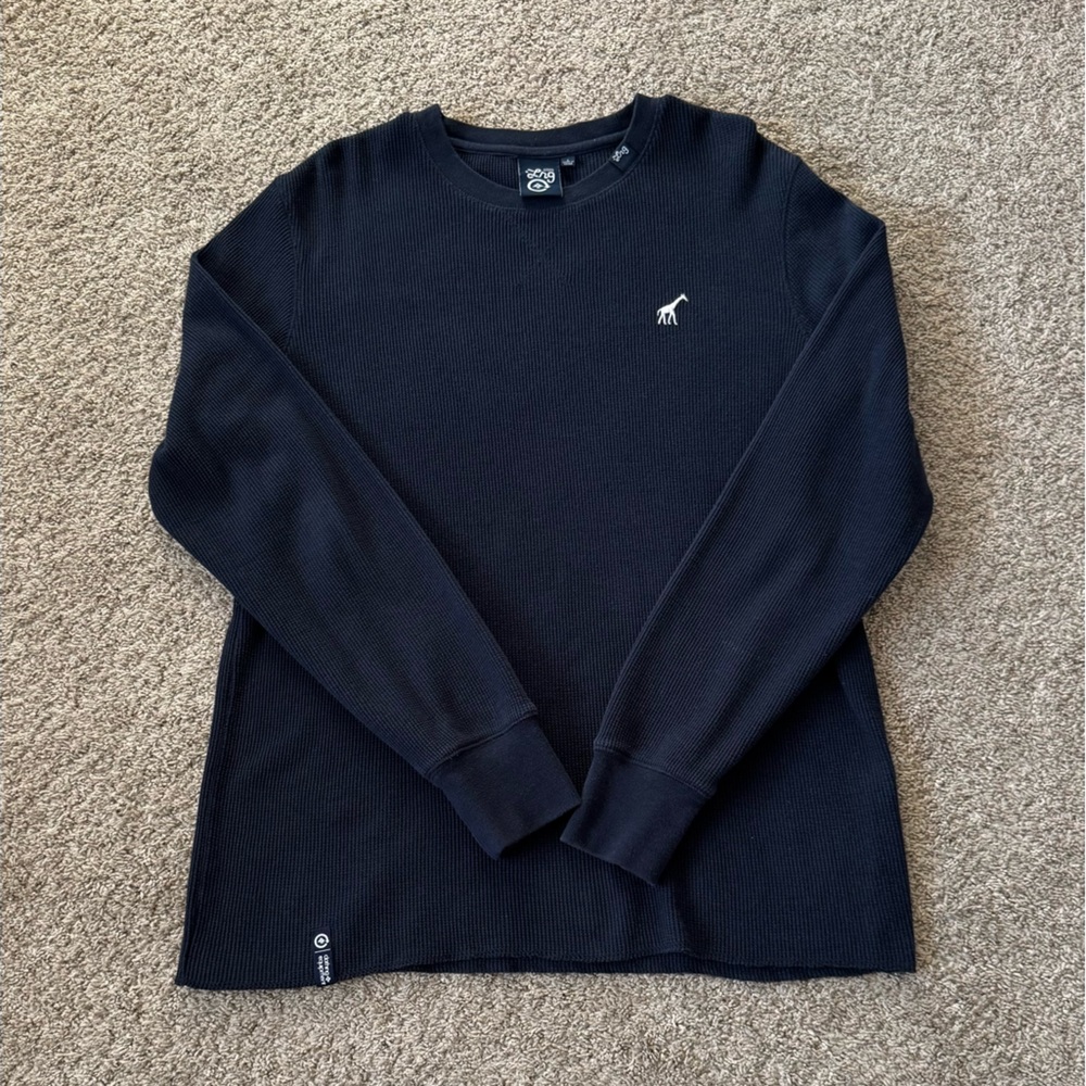 Lrg Lifted Research Group Men’s navy blue Thermal long sleeve Shirt size Large